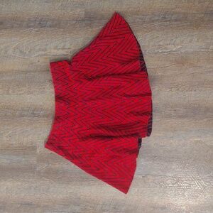 Candies women's‎ medium red black knit mini skirt